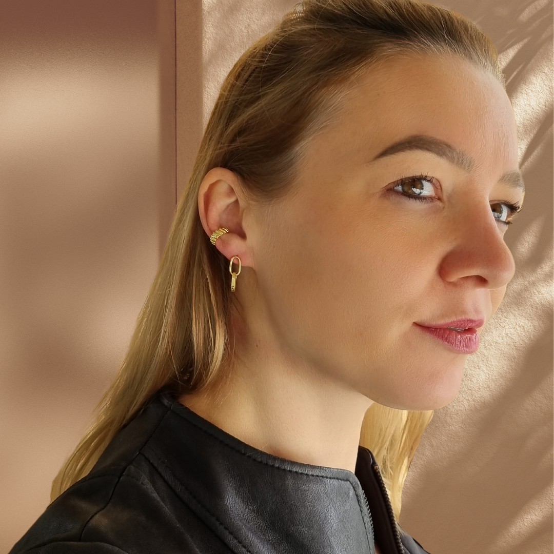 Roca de Piña- Arya Earrings- gold plated- 925 sterling silver- verguld oorbellen