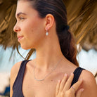 Roca de Piña - Bow Necklace- rhodium plated 925 sterling silver - bow ketting, zilver, cadeau idee, sieraden