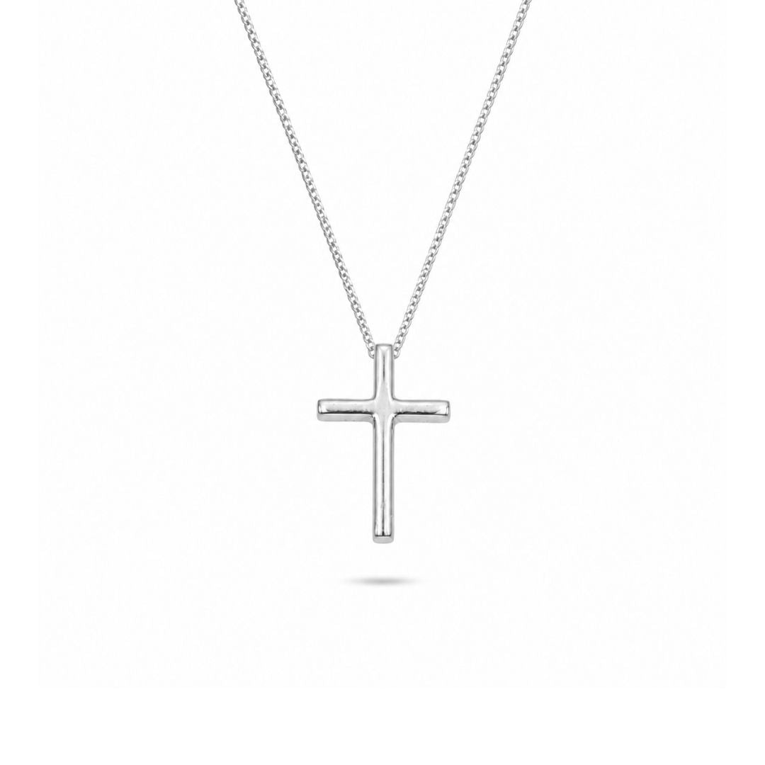 Christelijke zilveren ketting met kruis