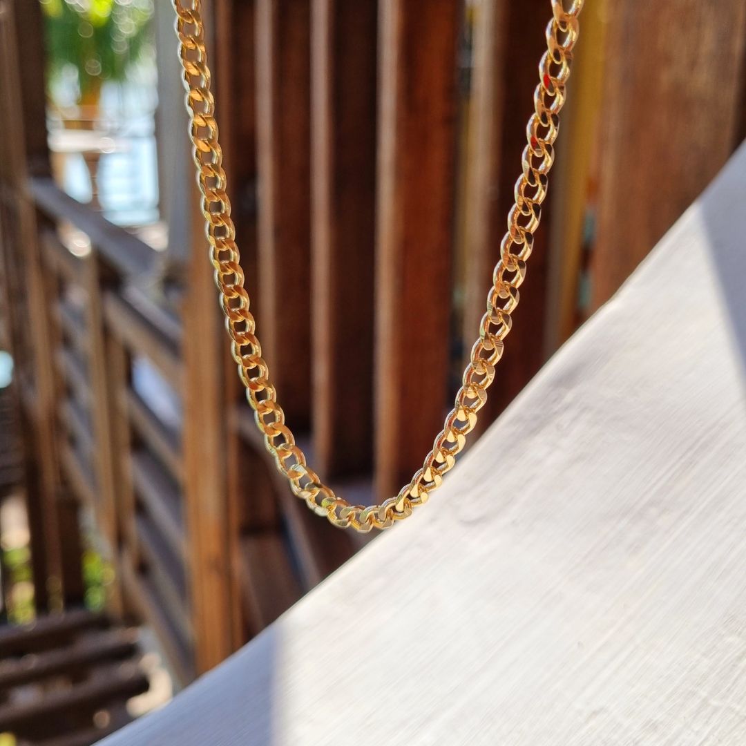Cubaanse Schakelketting, 18k goldfilled