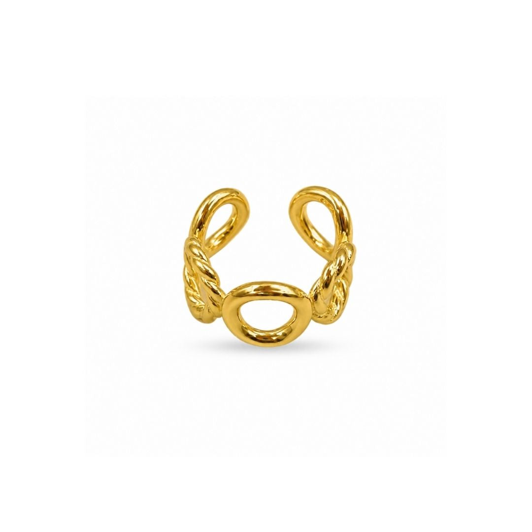 Ear cuff goud van 18k verguld zilver