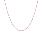 Elisa rose necklace - rose goldplated 18k 925 sterling silver - rose bolletjesketting zilver