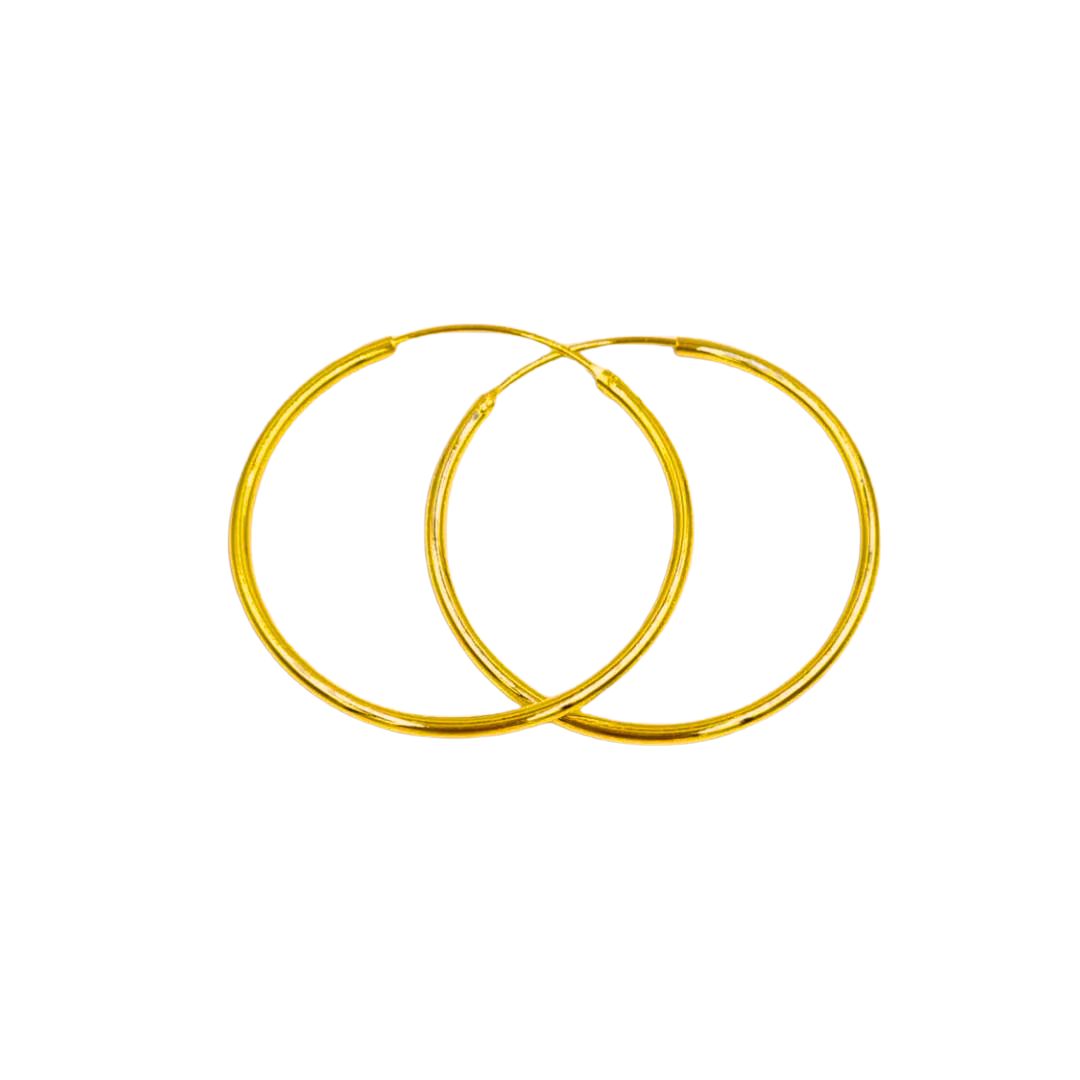 Essential hoops - gold plated 925 sterling silver - oor ringen oorbellen goud