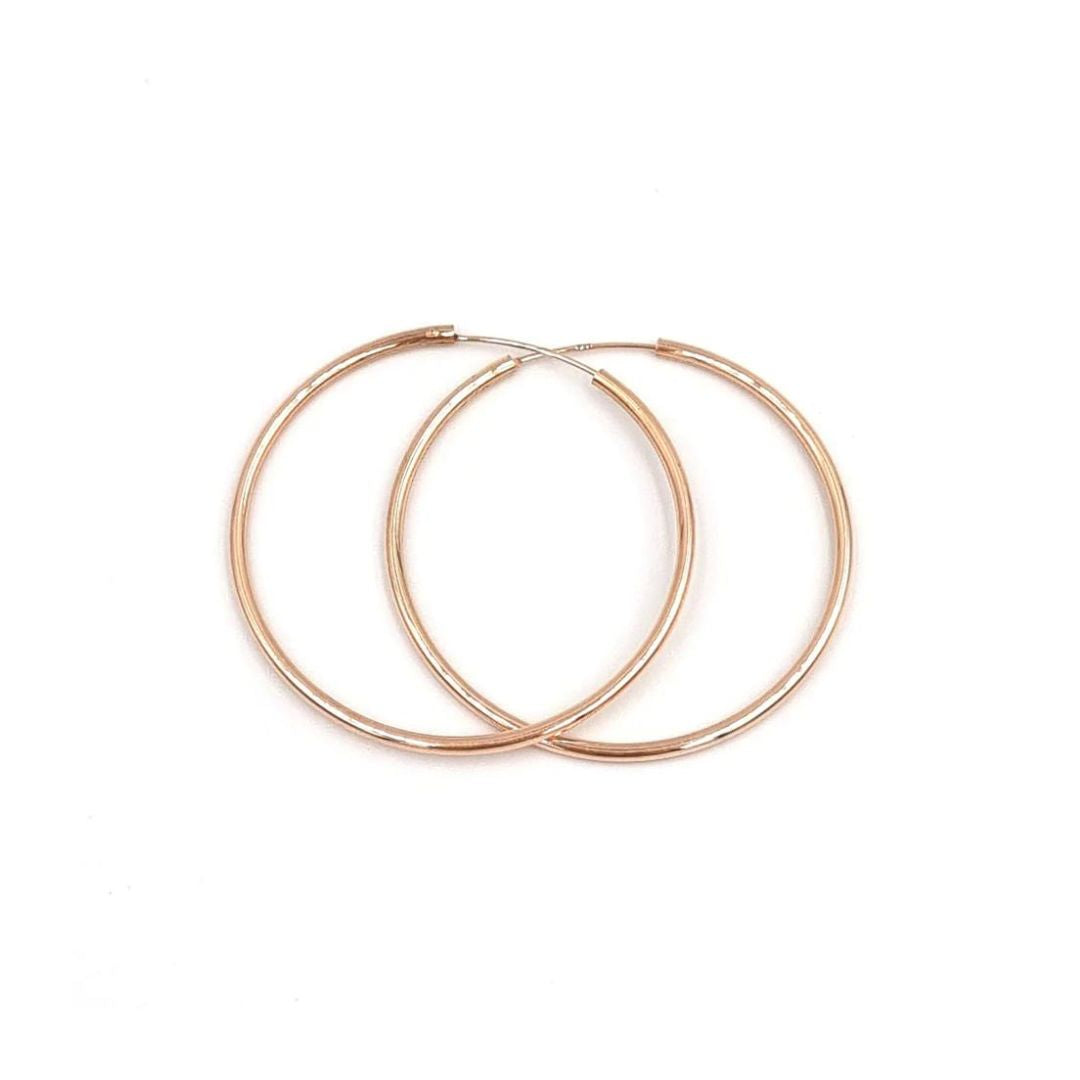 Roca de Piña - Essential Rose Gold Hoops - Earrings - oorbellen
