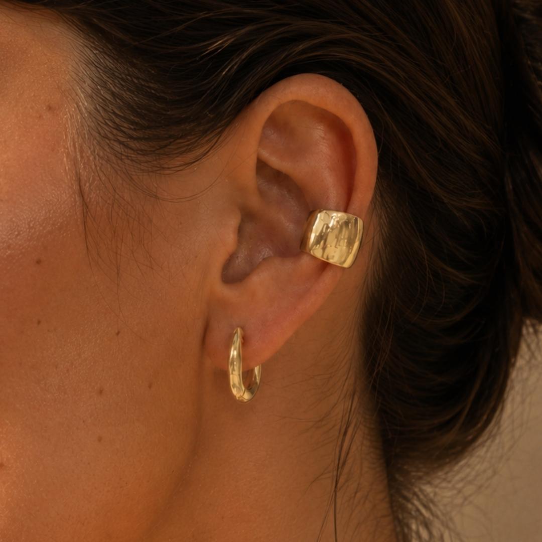 Gouden oorbellen dames kliksluiting