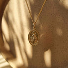 Gouden bolletjesketting met hanger met Maria Miraculeuze medaille