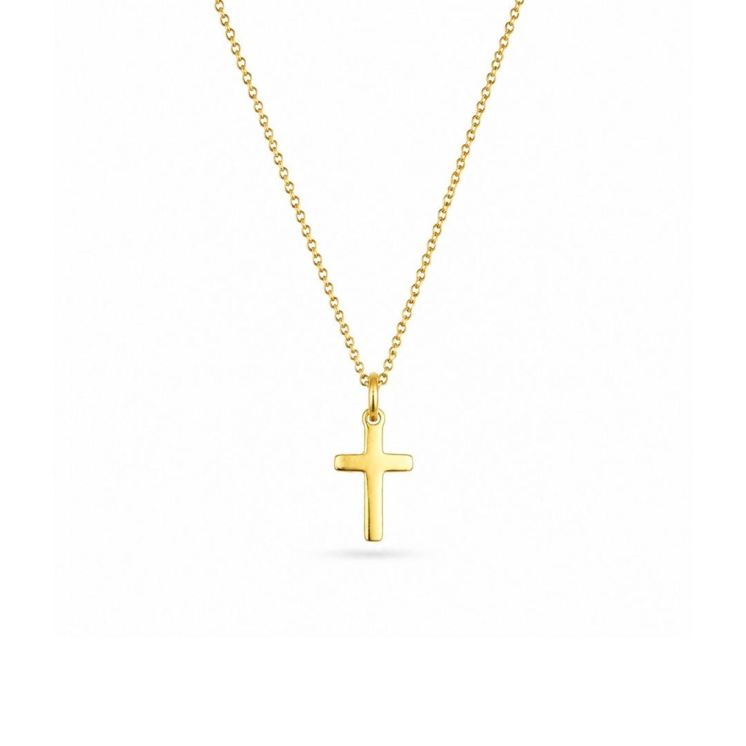 Gouden ketting met kruisje jasseron