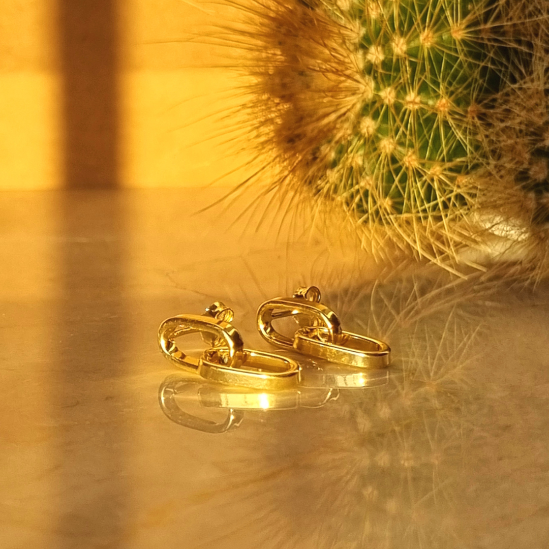 Roca de Piña- Arya Earrings- gold plated- 925 sterling silver