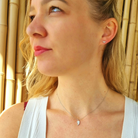 Roca de Piña- Little darling earrings- rhodium plated 925 sterling silver- white zirconia
