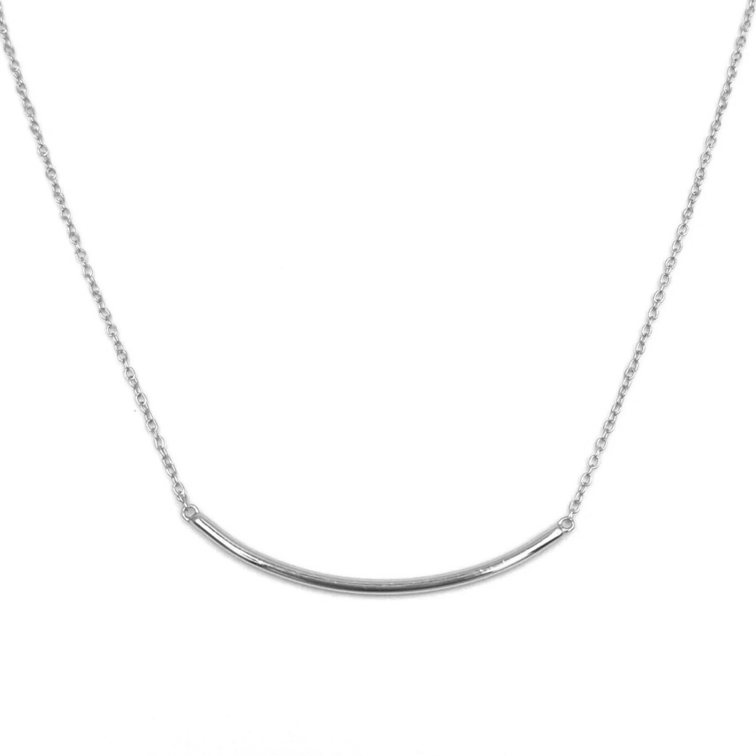 Roca de Piña - Bow Necklace- rhodium plated 925 sterling silver