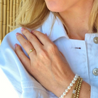 Roca de Piña - Kealani ring -goldplated 925 sterling silver, white zirconia - sun ring