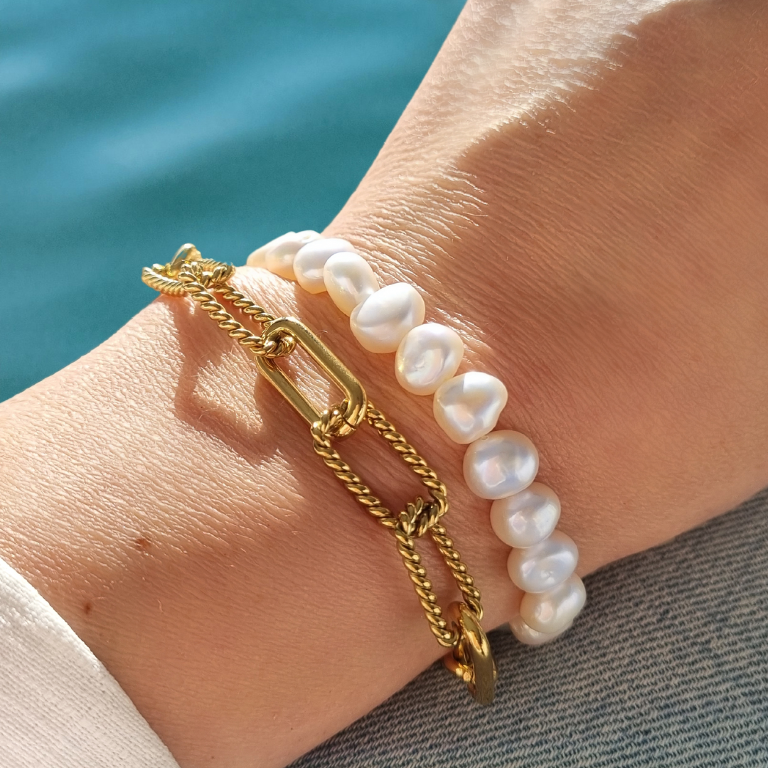 Roca de Piña - Perla del Mar bracelet- fresh water pearls - cultivated