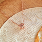 Rosé vergulde zilveren oorbellen en ketting set - sieraden cadeau vrouw