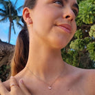 Rosé Quartz ketting, rozenkwarts, rosé verguld zilver