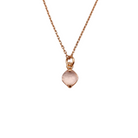Rose quartz necklace, gold plated silver, rozenkwarts ketting rosé verguld zilver