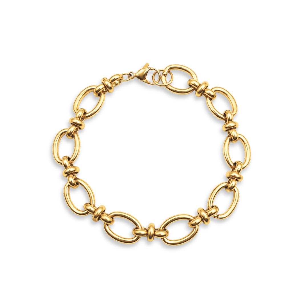 Schakel armband goud dames ronde schakels