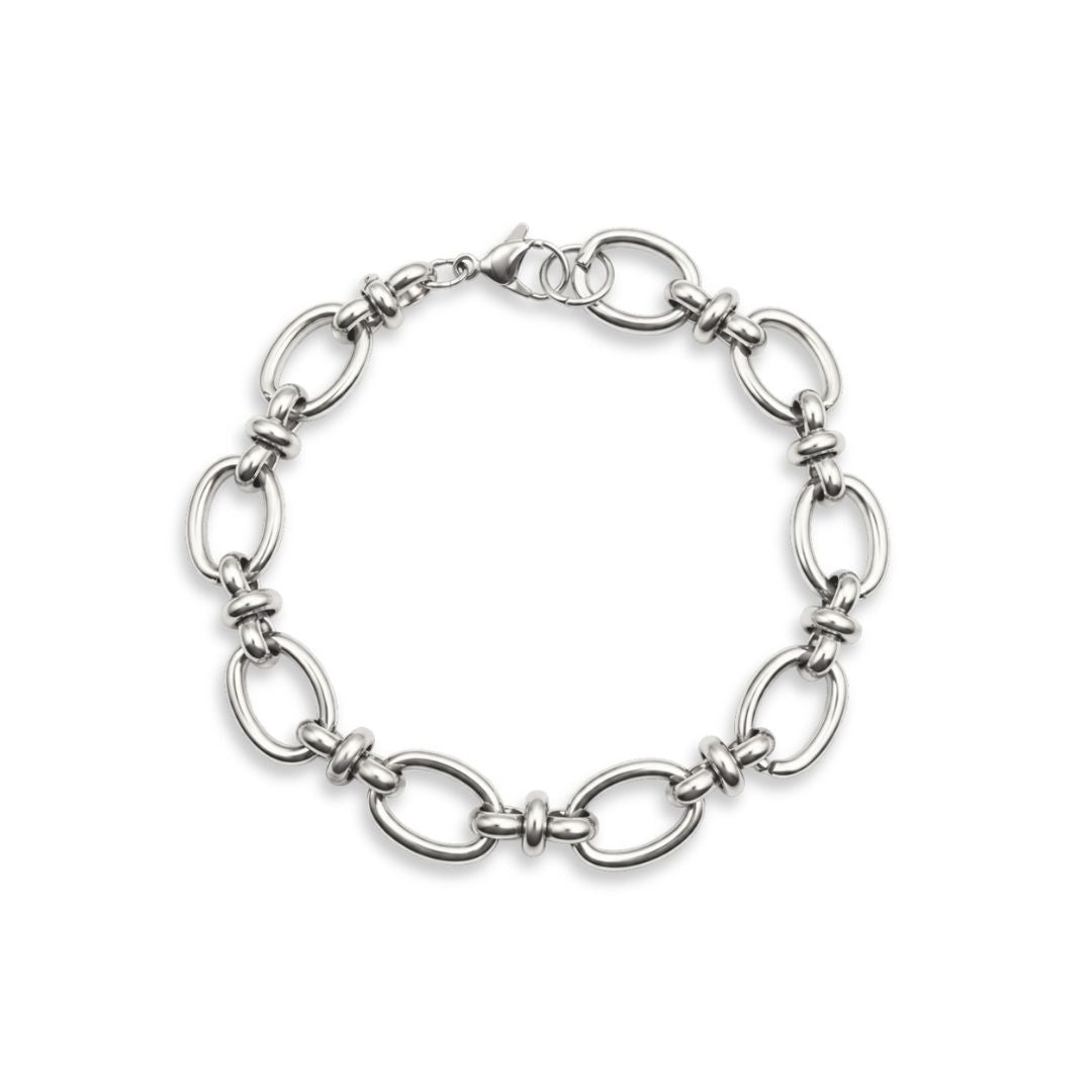 Schakel armband zilver dames ronde schakels