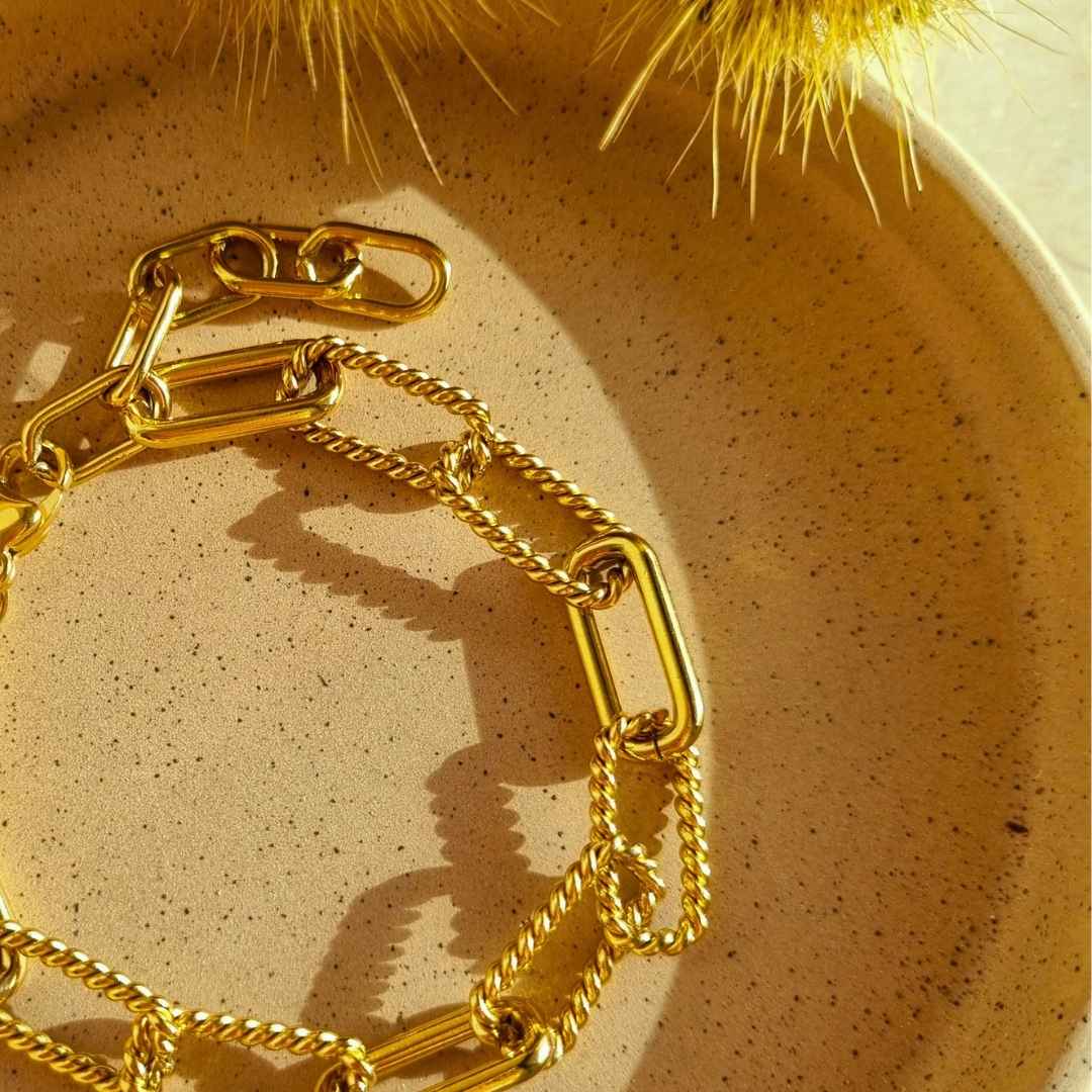 Schakelarmband goud dames waterproof