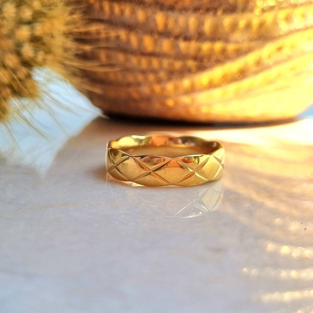 Stalen gouden ring met kruisjes Cami Pillow- waterproof