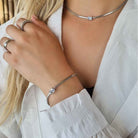 Zilveren armband met steen dames - Staal - waterproof