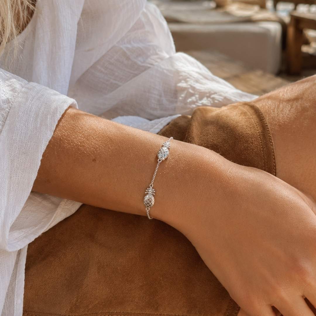 Zilver Armband Ibiza Style Ananas