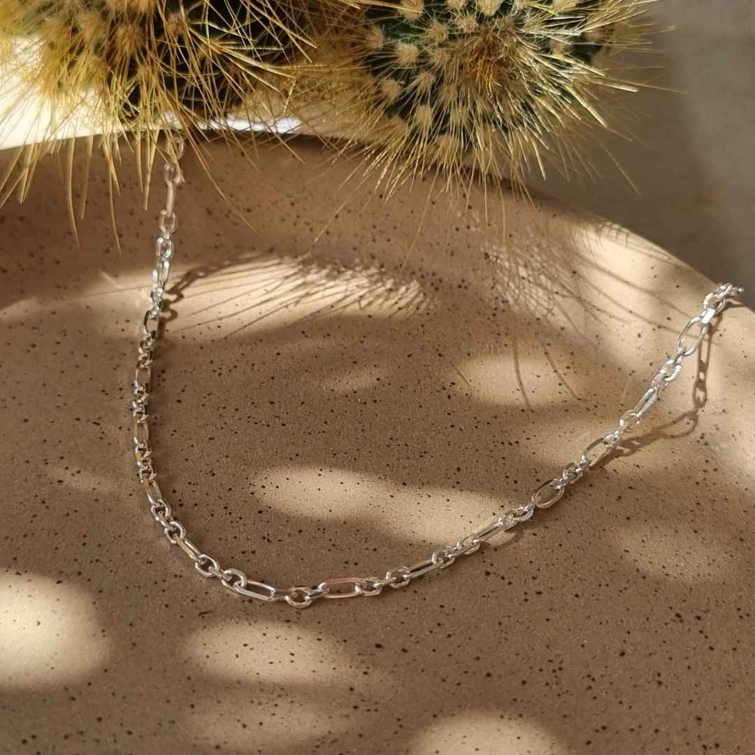 Zilveren ketting dames met kleine schakels Alana