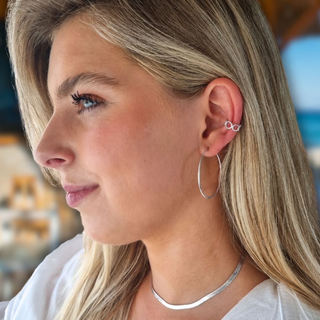 Zilveren ketting herringbone visgraat voor dames