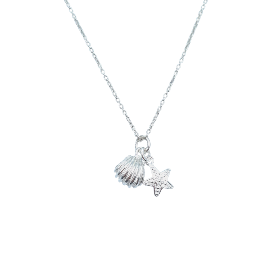 Zilveren Ketting Met Hanger - Schelp zeester- Concha Marina - Dames