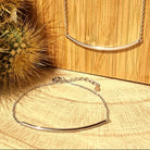 Roca de Piña - Bow Necklace- rhodium plated 925 sterling silver