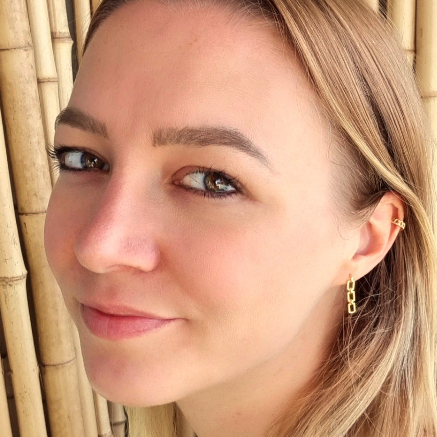 Roca de Piña- Little Chain earrings- gold plated- 925 sterling silver