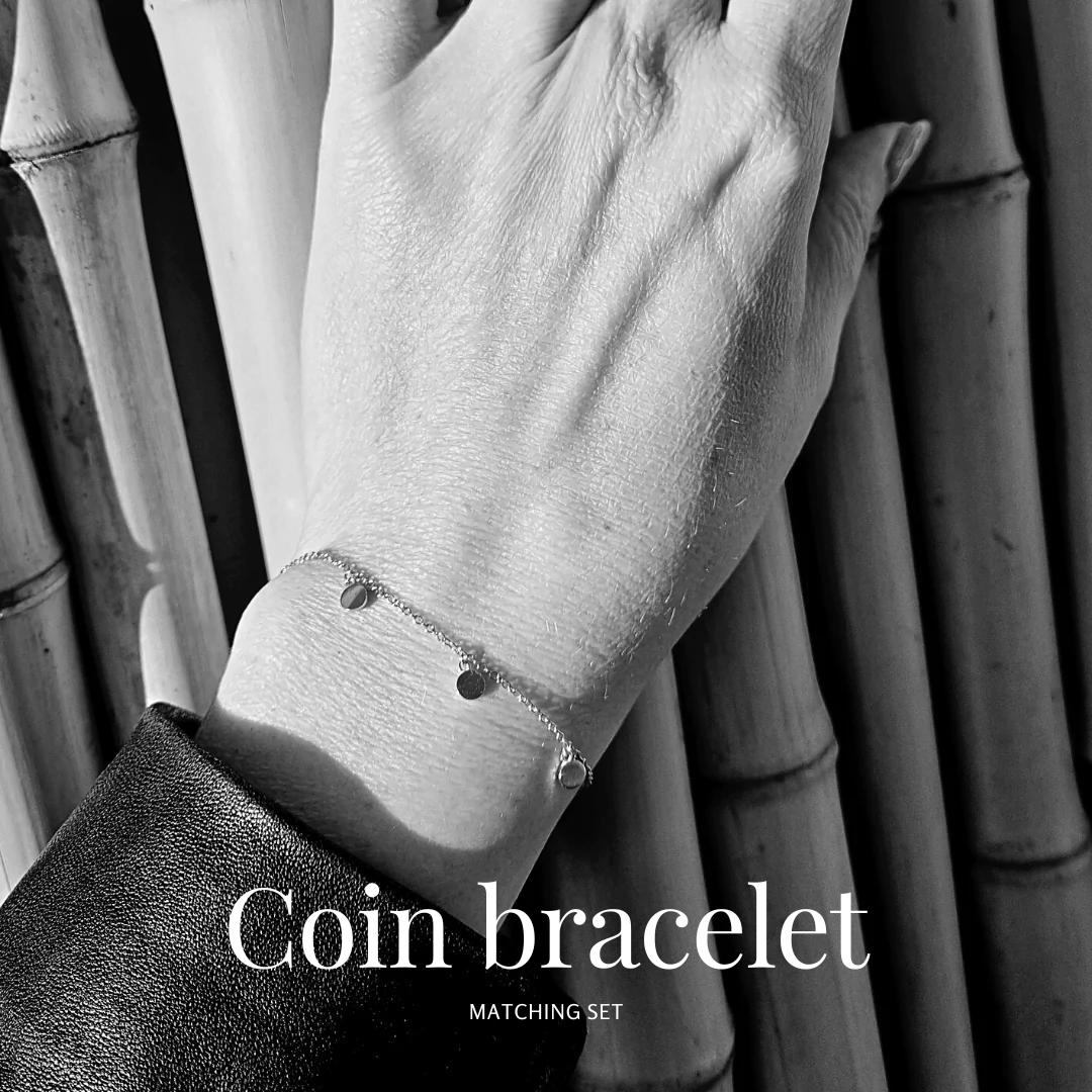 Roca de Piña coin bracelet matchin set