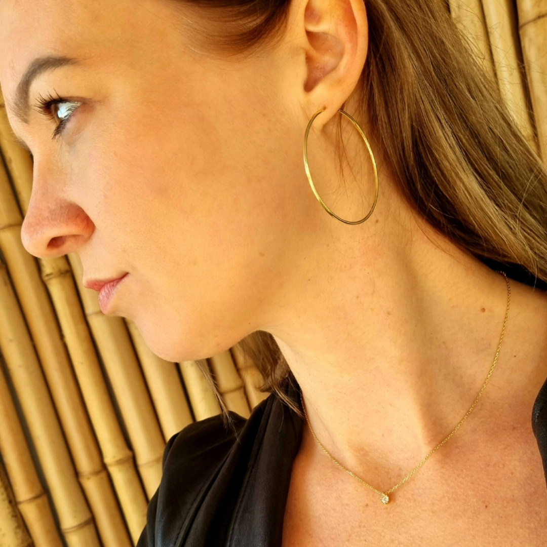 Essential hoops - gold plated 925 sterling silver