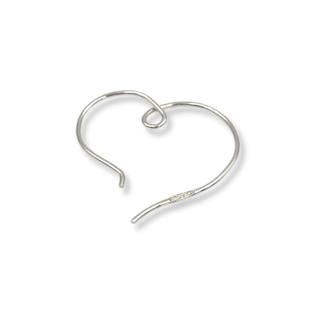 Zilveren oorbellen dames van 925 sterling zilver hart spiraal