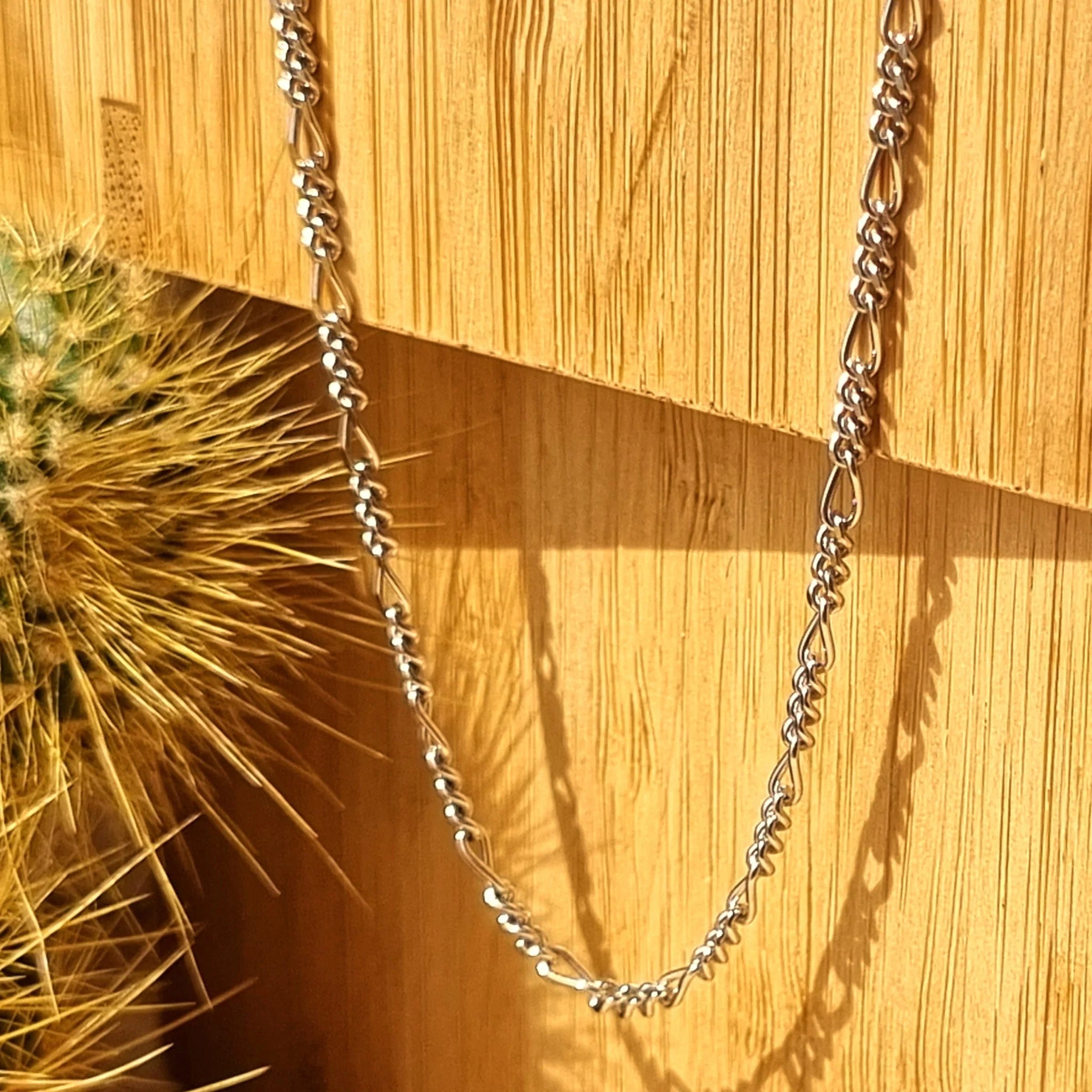 Zilveren figaro ketting dames - schakelketting- 925 sterling zilver