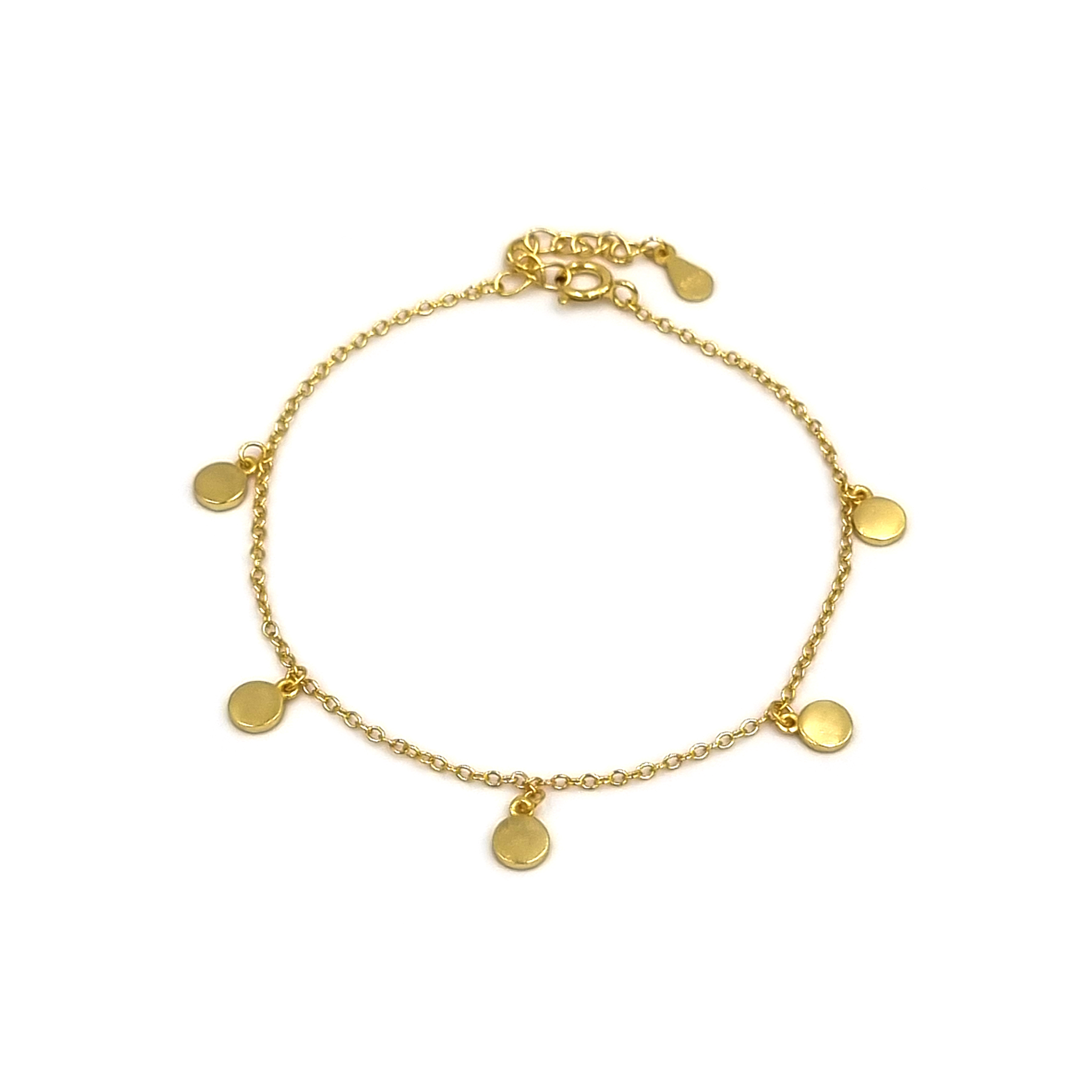 Roca de Piña - Coin bracelet goldplated silver - muntjes armband verguld zilver
