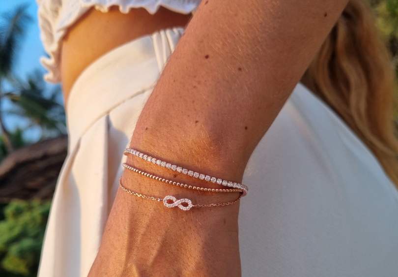 Rosé gouden armbanden dames