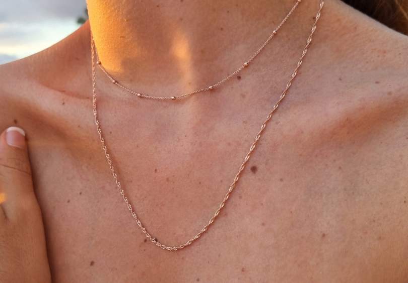 Rosé vergulde kettingen