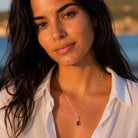 Amethist ketting zilver met paarse steen