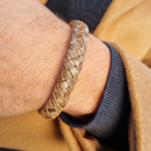 Beacon Cove Braided Bracelet, genuine leather, stainless steel clasp , echt leer, heren armband, staal RVS sluiting