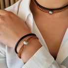 Boho Chique Leren Armband dames dubbel koord