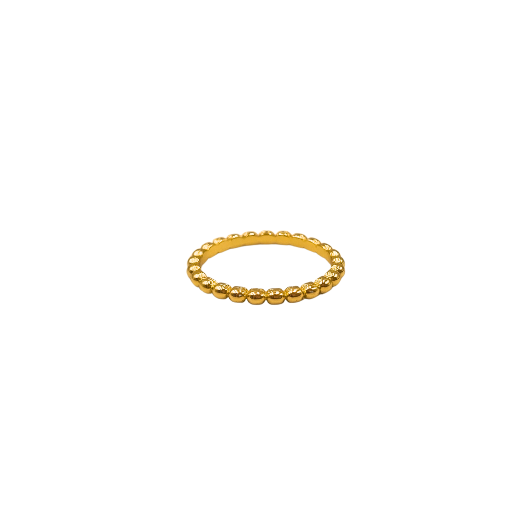 Bolletjes ring, 18k goldfilled, goudgevuld