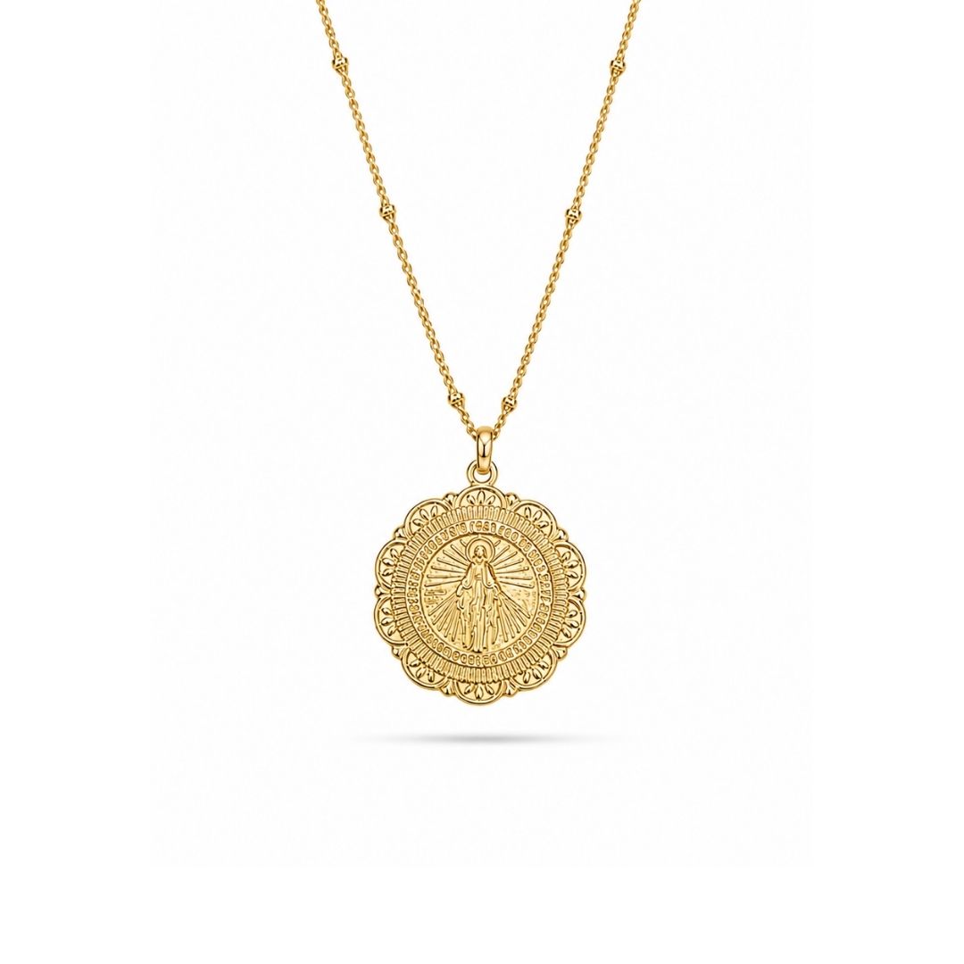 Christelijke gouden ketting met Maria bedel
