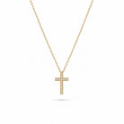 Christelijke gouden ketting met kruis met steentjes