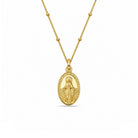 Christelijke gouden ketting met maria hanger