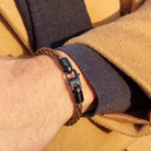 Coco Madera bracelet, genuine leather, stainless steel clasp