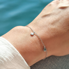 Roca de Piña- Coin bracelet- rhodium plated 925 sterling silver- muntjes armband zilver