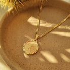 Cubaanse Schakel Ketting Met Hanger Goldfilled - Dames - Muntje Cupido - Coin - Kleur Goud