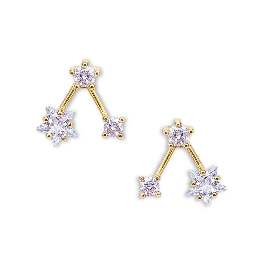 Ear jacks bruid oorbellen goud