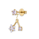 Ear jackets bruids oorbellen goud