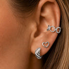 Earcuff Zilver Cirkels geometrisch